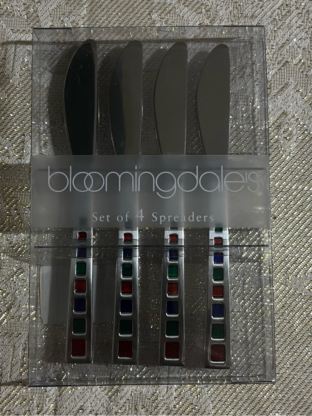 NIB Cambridge Silversmiths Mosaic 4pc Spreader Set Discontinued